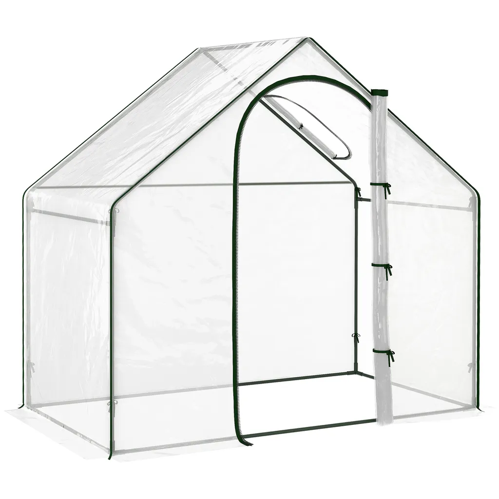 Serre potagère pour balcon et terrasse PVC transparent 180x100x168 cm