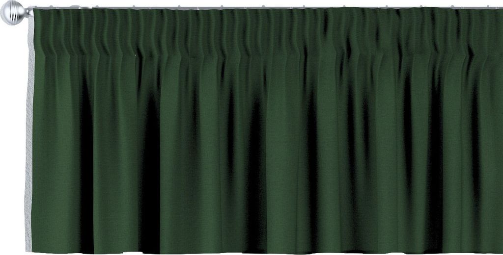 Dekoria Kurzgardine mit Kräuselband, dunkelgrün, 260 x 40 Produktbild 