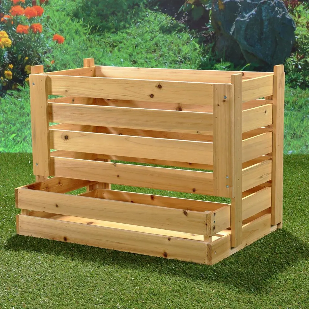 Caisse en bois avec poignées et aération pour rangement modulable