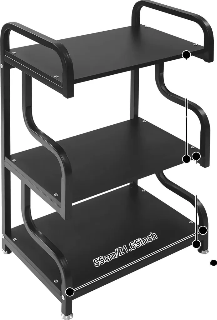 Supporto per Presentazioni 3 Livelli Nero - Espositore Fiere Robusto