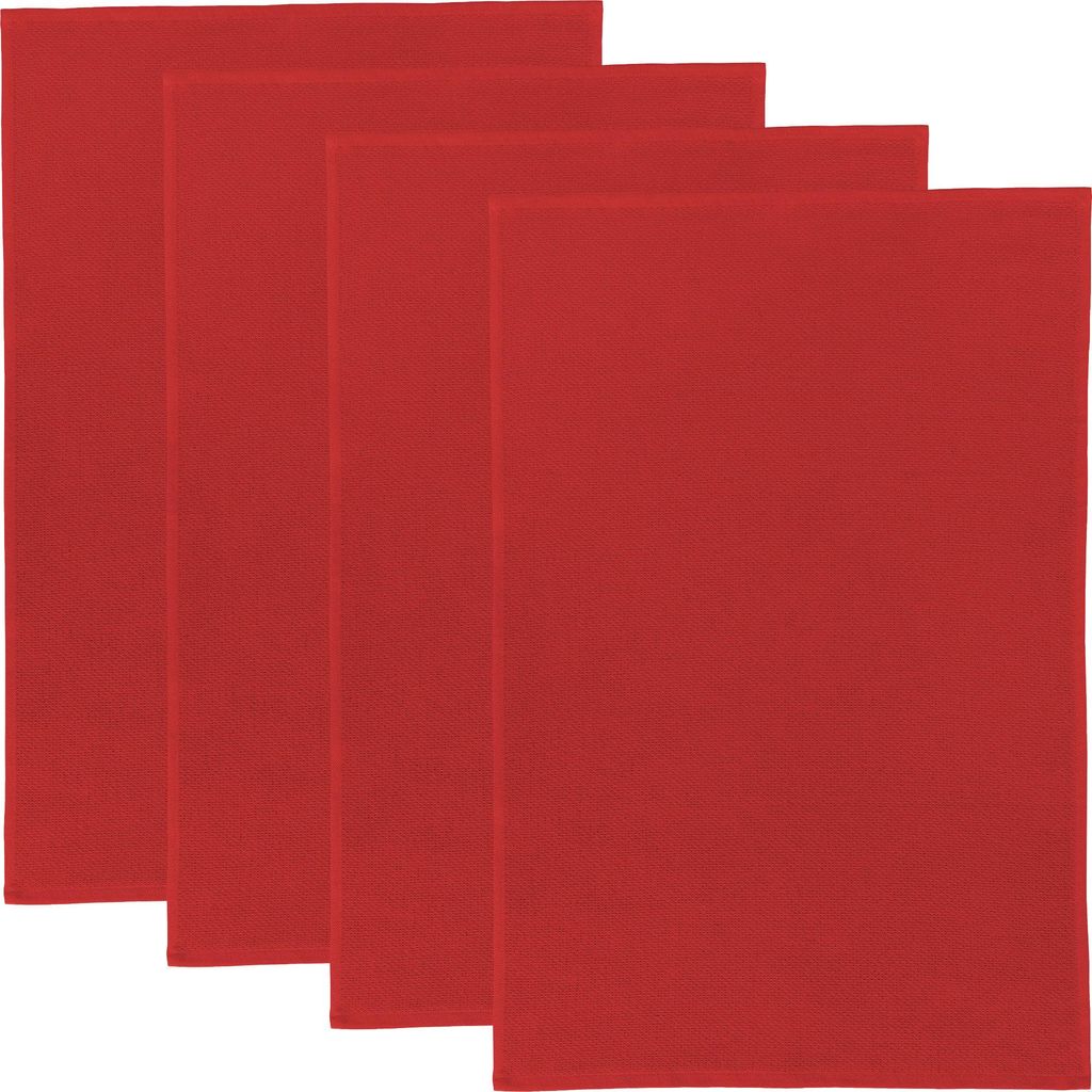 Erwin Müller Frottier-Geschirrtuch 4er-Pack rot 50x70 cm