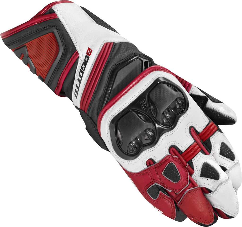 Bogotto Veloce Motorradhandschuhe, schwarz/rot/weiß, XS