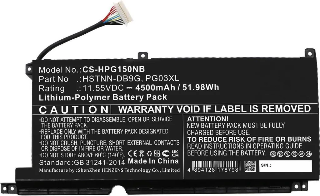 Réparer Autonomie PC HP avec la Batterie CoreParts MBXHP-BA0305 Fiable