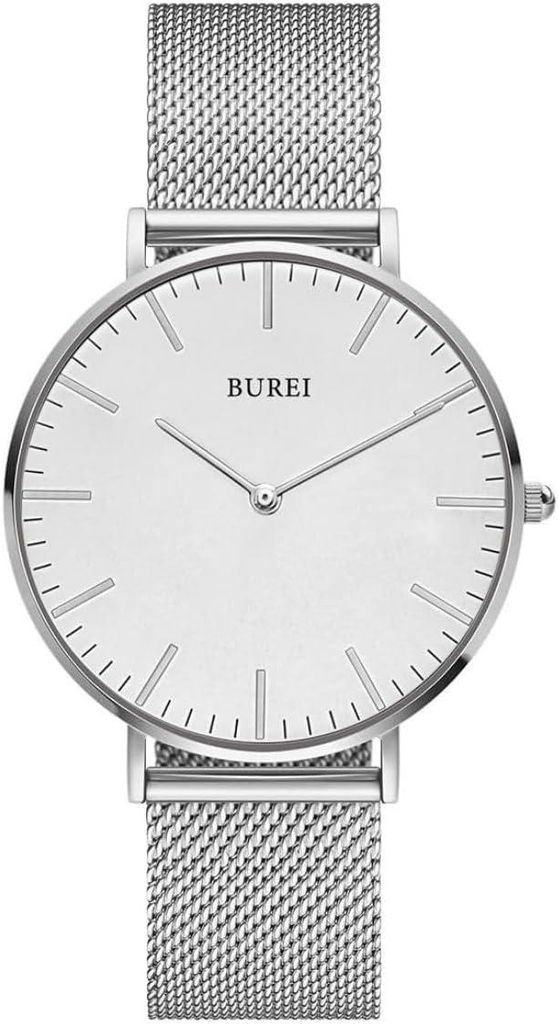 Ultradünne Damen Armbanduhr, Minimalistisches Design, Japanisches Quarzwerk, Edelstahl Mesh Band, Analoge Anzeige, Wasserdicht, Geschenk für Frauen
