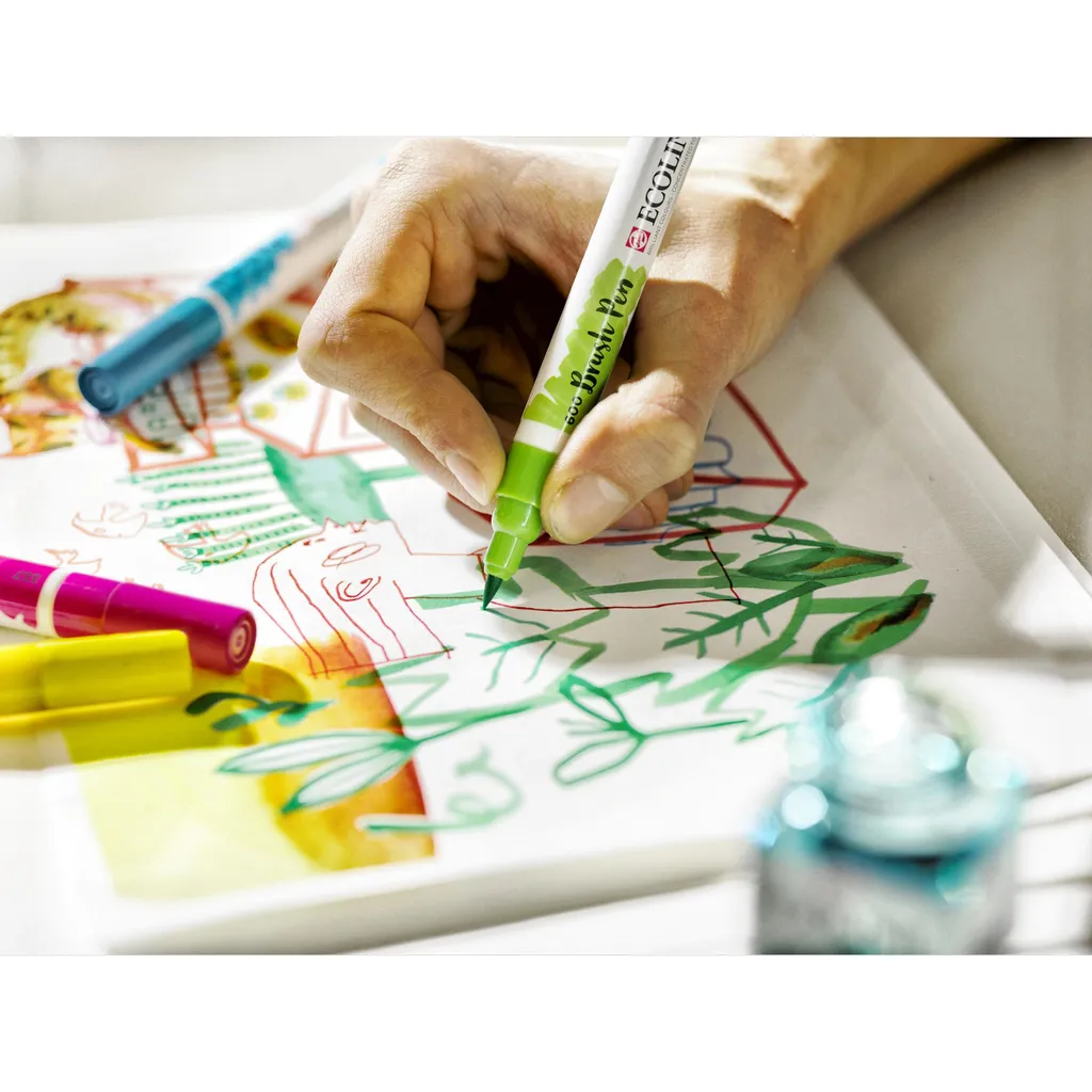 5 Talens ECOLINE® Filzstifte grün - 5