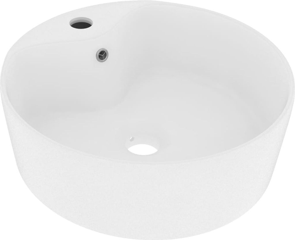 vidaXL umyvadlo s přepadem Matt White 36x13 cm Keramika Obrázek produktu 