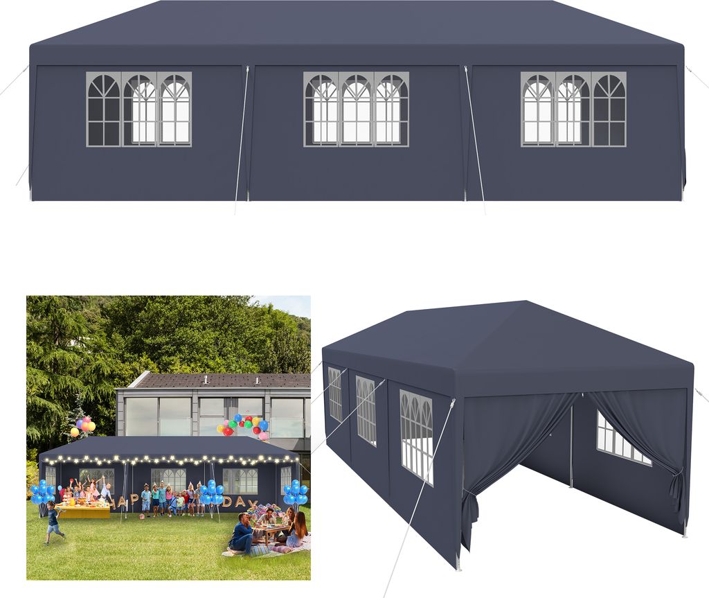 XMTECH Pavillon de jardin Tente de jardin 3x9m imperméable Image du produit 