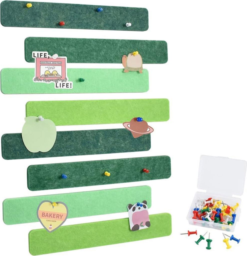 8Pcs Filz Nachricht Streifen Selbst Klebe DIY Bulletin Board Pin 35 Reißzwecken Schule Zu Hause Wand Nachbildung Aufkleber