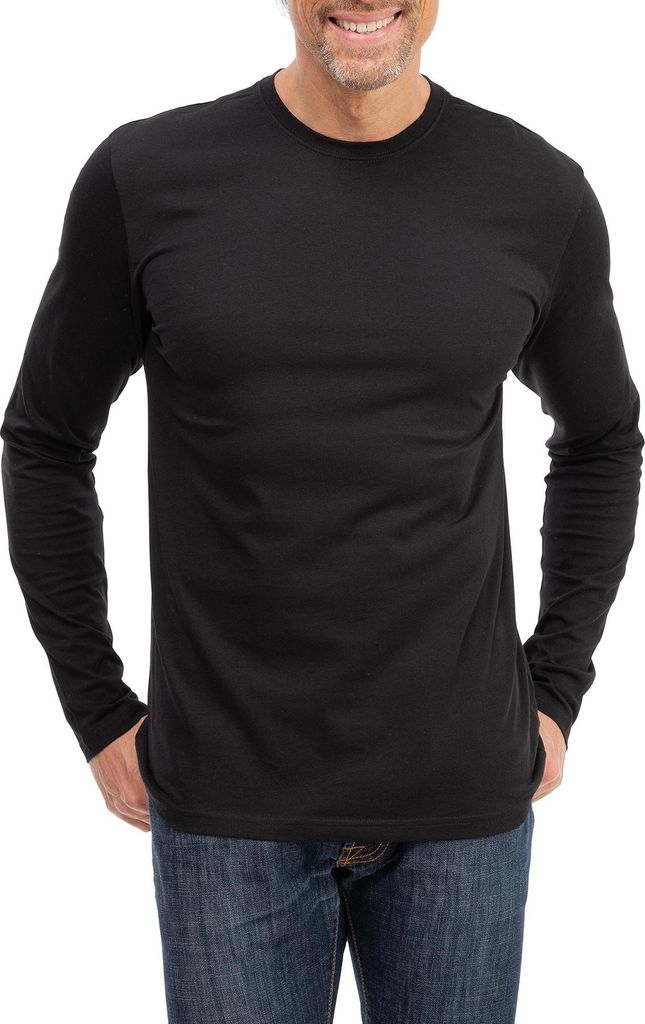 Mivaro Herren Langarmshirt Basic aus 100% Baumwolle – Longsleeve T-Shirt Langarm Regular Fit - atmungsaktiv - bis 5XL - ideal für Arbeit & Freizeit