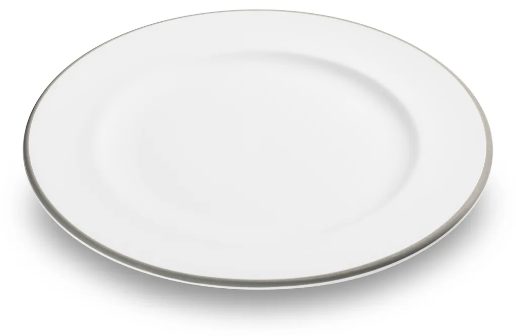 Assiette à dessert Gmundner Keramik Grauer Rand 22cm - Céramique
