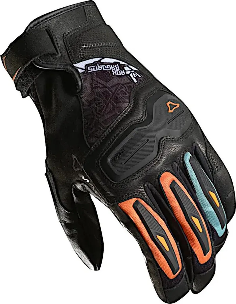 Gants Moto Macna Haros Rok Bagoros Noir Orange 3XL - Protection Gants Cuir