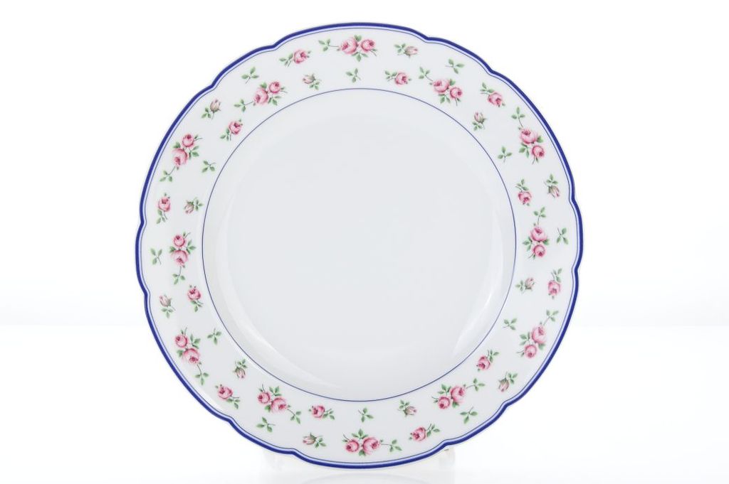 Thun 1794 Rose, płytki talerz 25 cm, róże, niebieska Zdjęcie produktu 