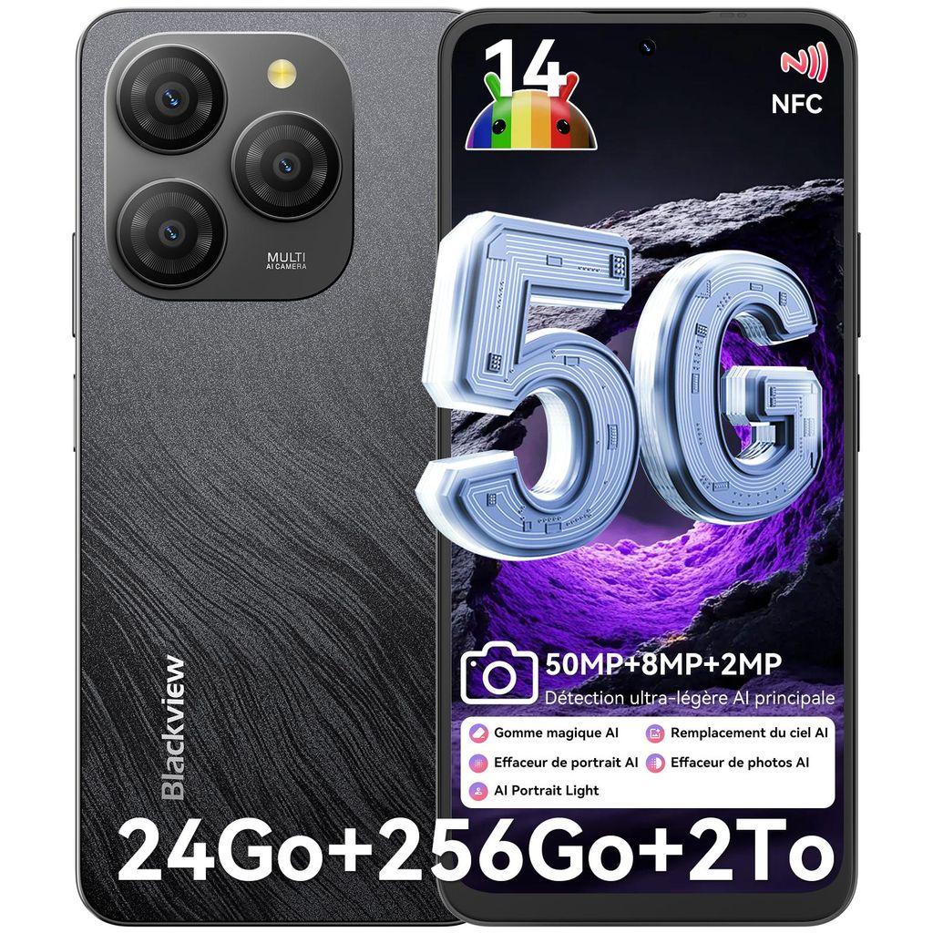 Blackview Shark 9 mobile 5G 24GB(8+16GB)+256GB/2TBTF,Octa Image du produit 