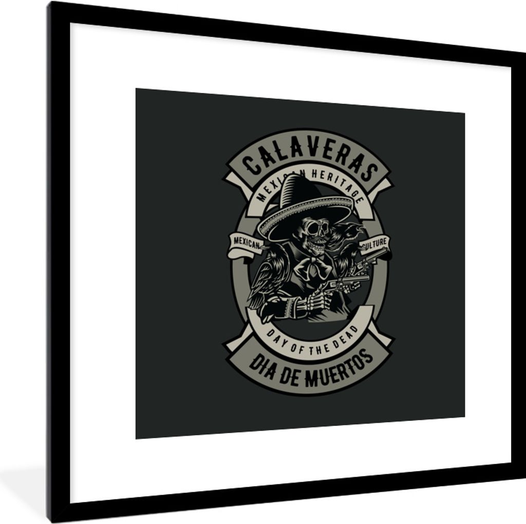 MuchoWow® MuchoWow® Gerahmtes Poster Polizei - Pistole - Produktbild 