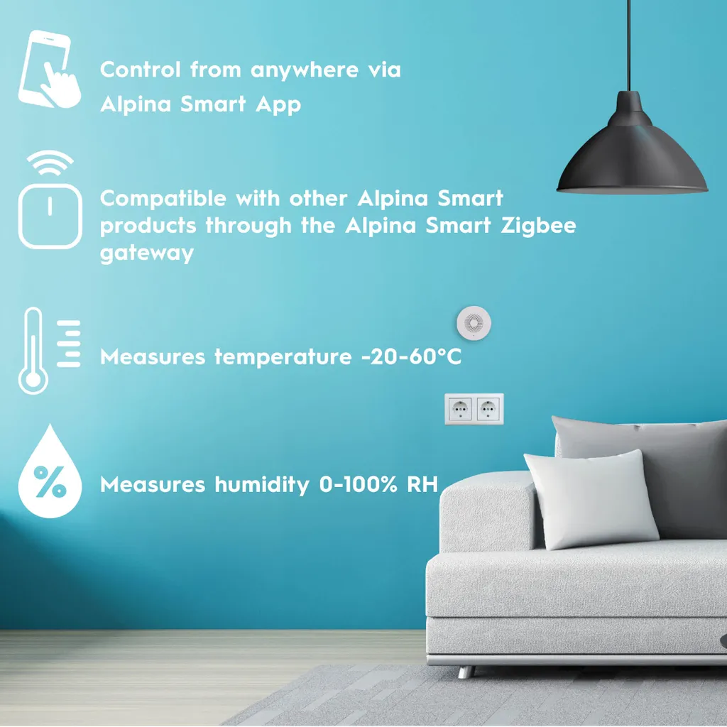 Capteur Zigbee pour surveillance température et humidité bébé