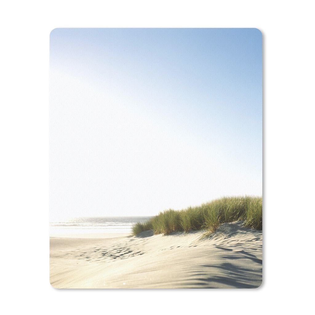MuchoWow Mauspad Mousepad Strand - Meer - Gras 19x23 cm - Mousepads - Maus Mat - Pad - Mausunterlage - Mauspads - Spielen