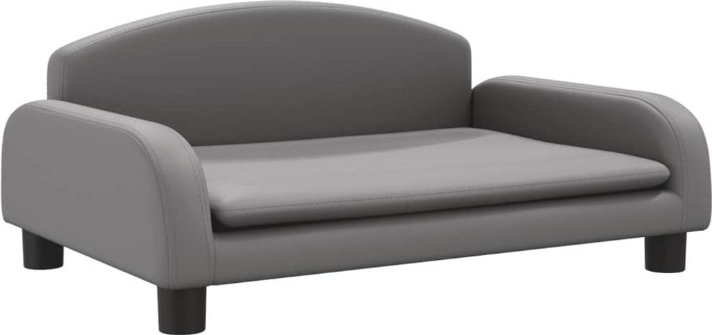 Hundebett Grau 70x45x30 cm Kunstleder