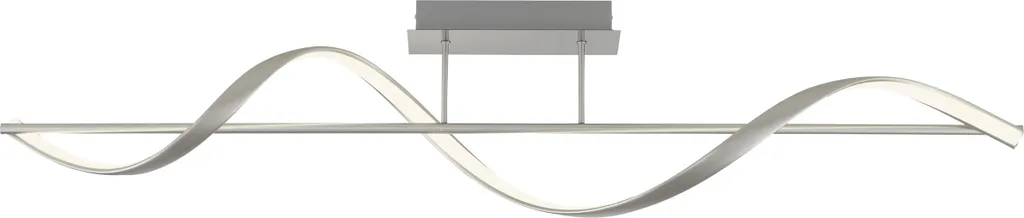 Grand plafonnier design gris Q-SWING Paul Neuhaus pour salon moderne