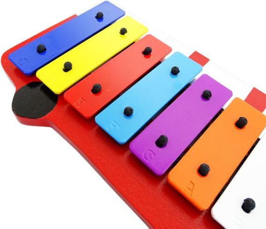 keepdrum Glockenspiel für Kinder Holz Feuerwehr Auto