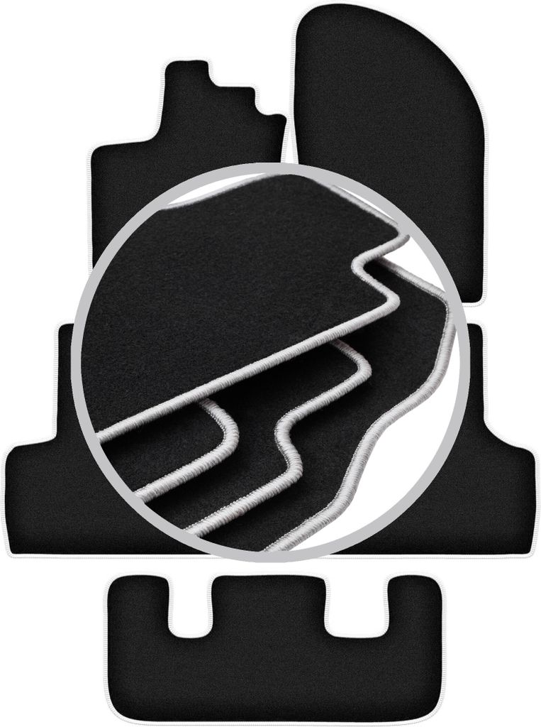CARLUX-SILVER Autofußmatten für: Dacia Lodgy 7-Sitzer (2012-)