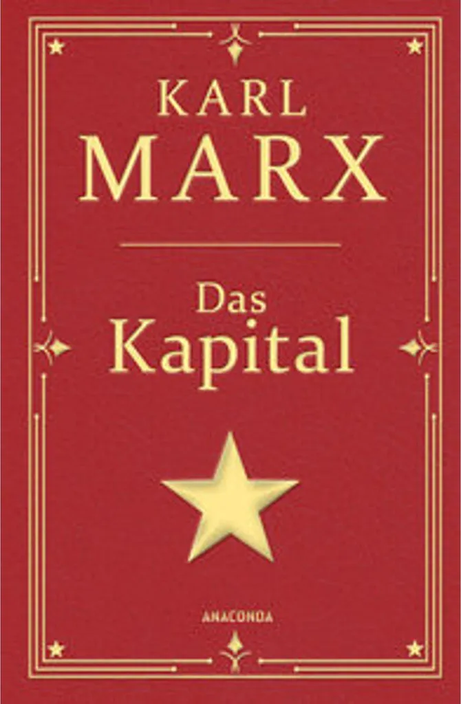 Das Kapital Karl Marx relié en cuir Cabra avec dorures à l'or fin