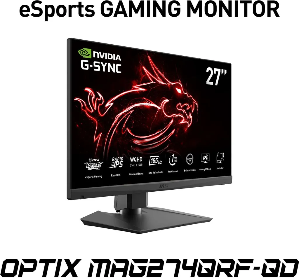 Écran PC MSI Optix MAG274QRF-QD Dalle Rapid IPS 1ms Quantum Dot Noir - 11