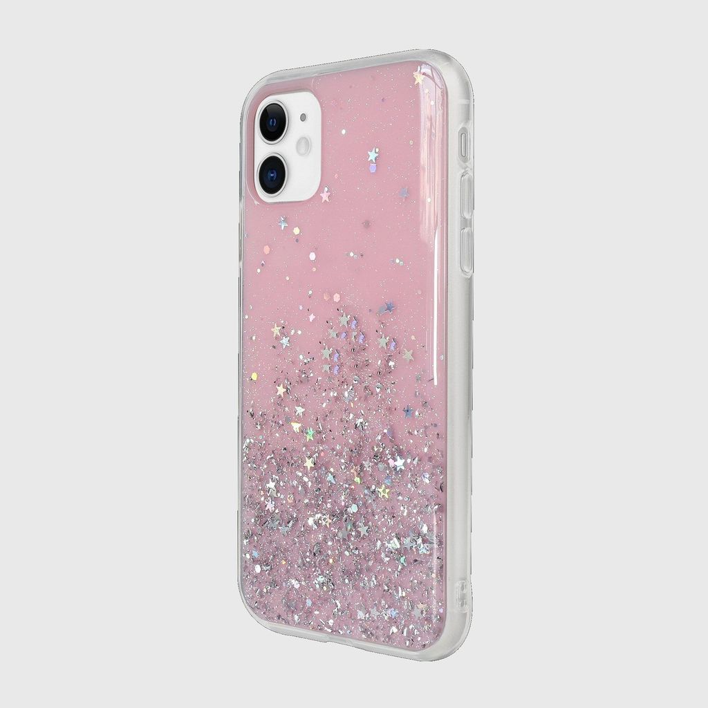 Hülle für iPhone 11 Switcheasy Pink Starfield Quicksand Style