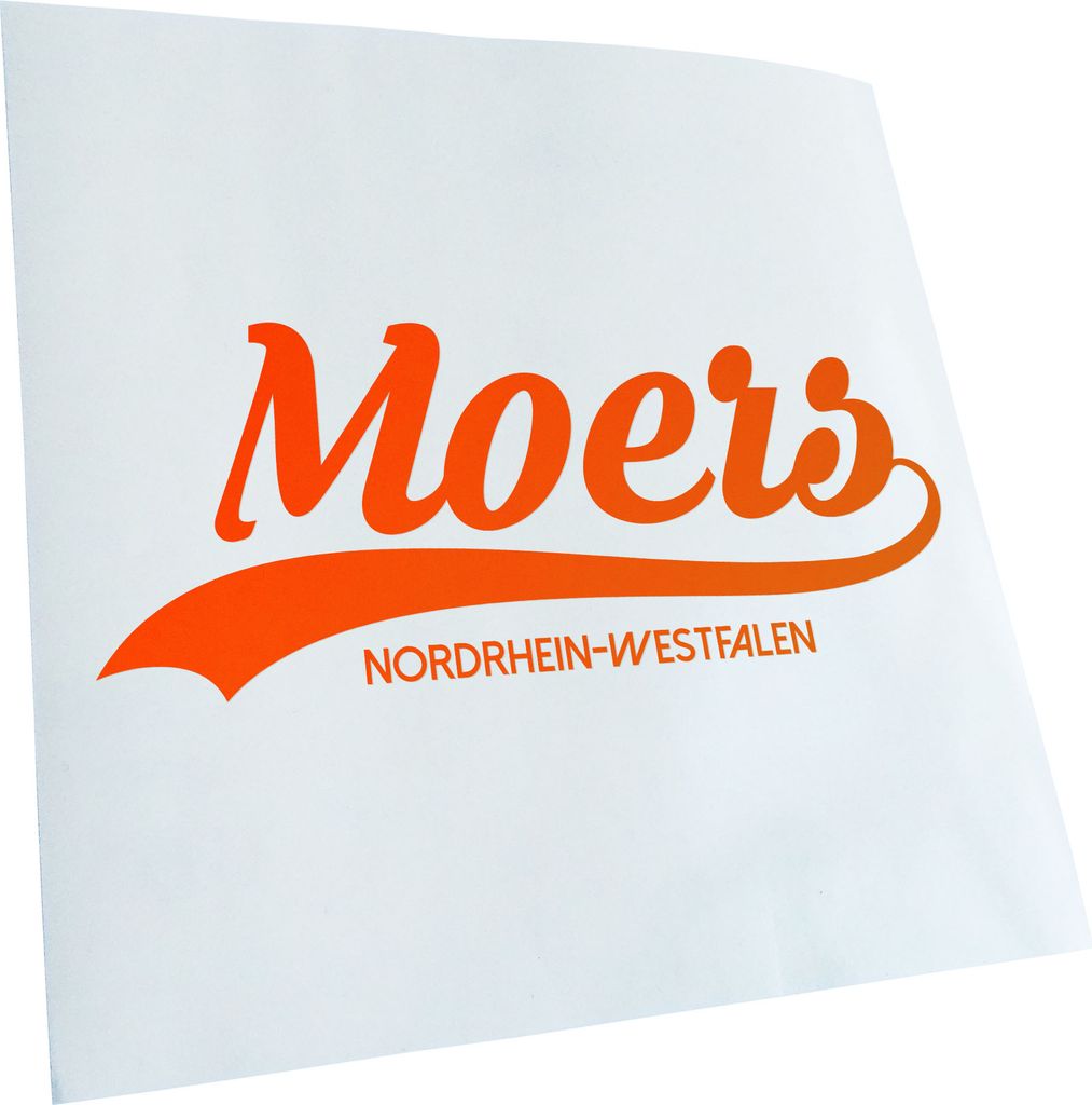 Kiwistar - Autoaufkleber - Moers Nordrhein-Westfalen - Neonorange - 30x12cm - Aufkleber für Auto, Laptop, Fahrrad, LKW, Motorrad mehrfarbig JDM De...