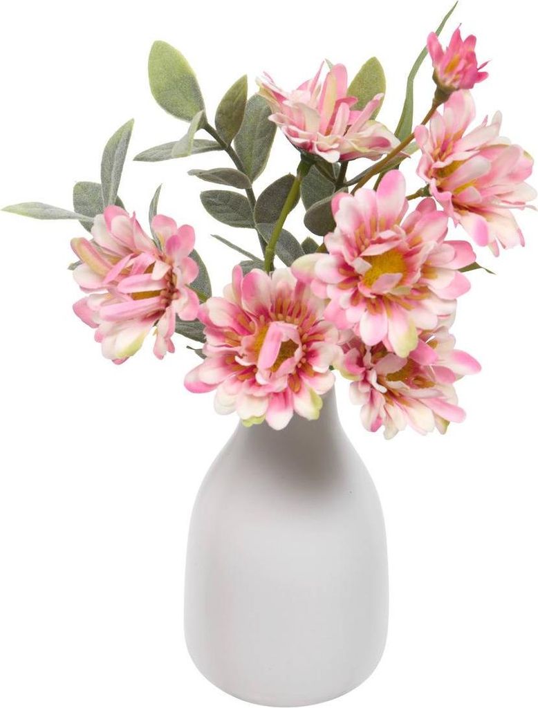 Kunstblumenarrangement bina h19 cm mit topf aus steingut - Atmosphera créateur d'intérieur
