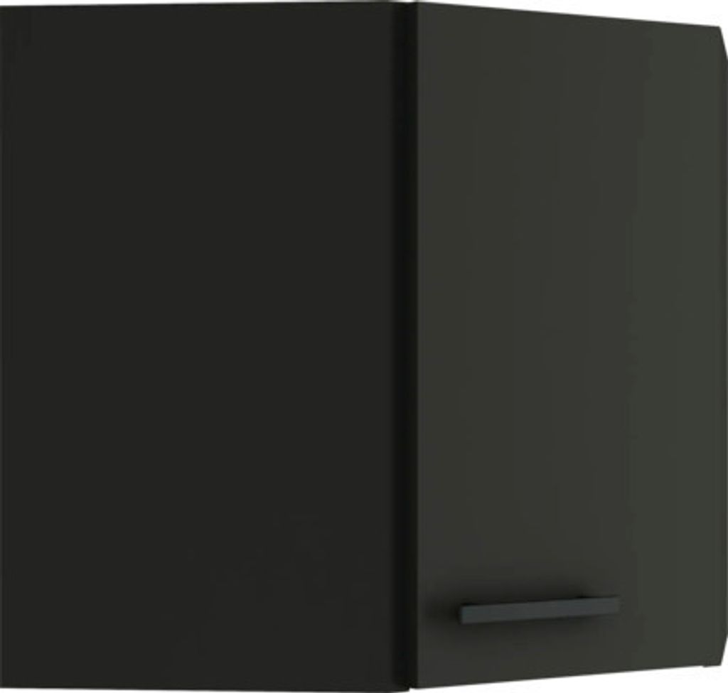 Optifit Eckhängeschrank Madrid420 BxTxH 60 x 34,6 x 57,6 cm anthrazit matt zerlegt Anschlag reversibel KUMA OED606-9+