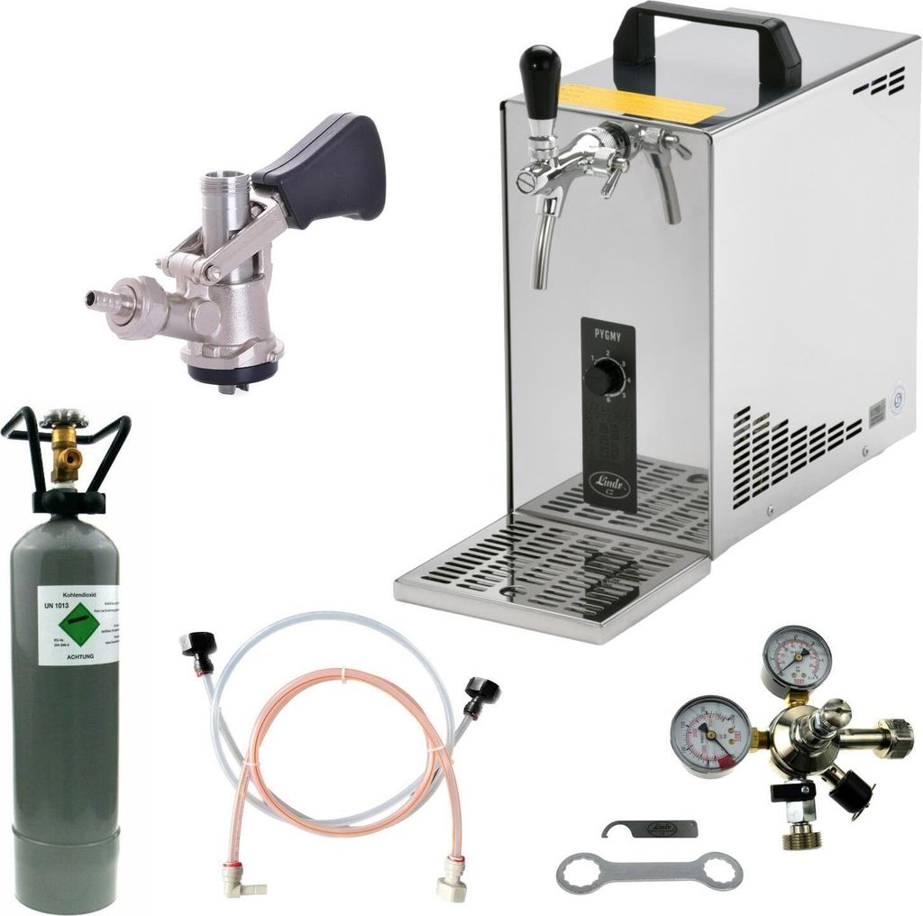BieTal Bierkühler Bier Zapfanlage 35 L/h KOMPLETTSET - KEG Korb - CO2 2 kg