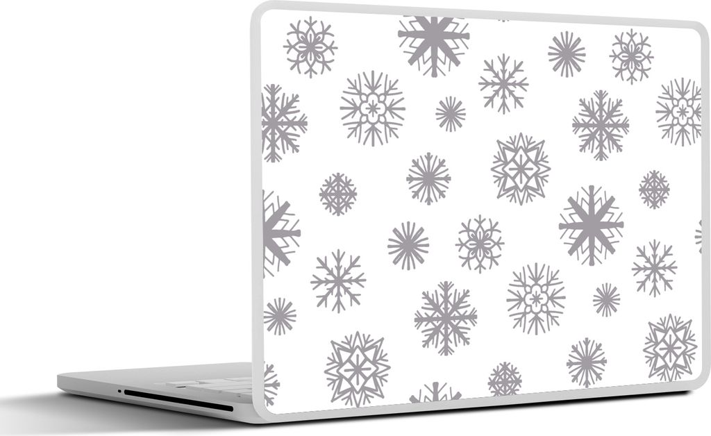 MuchoWow Laptop Aufkleber Sticker Cover Schneeflocke - Design - Winter 31x22.5 cm - Laptop-Deko