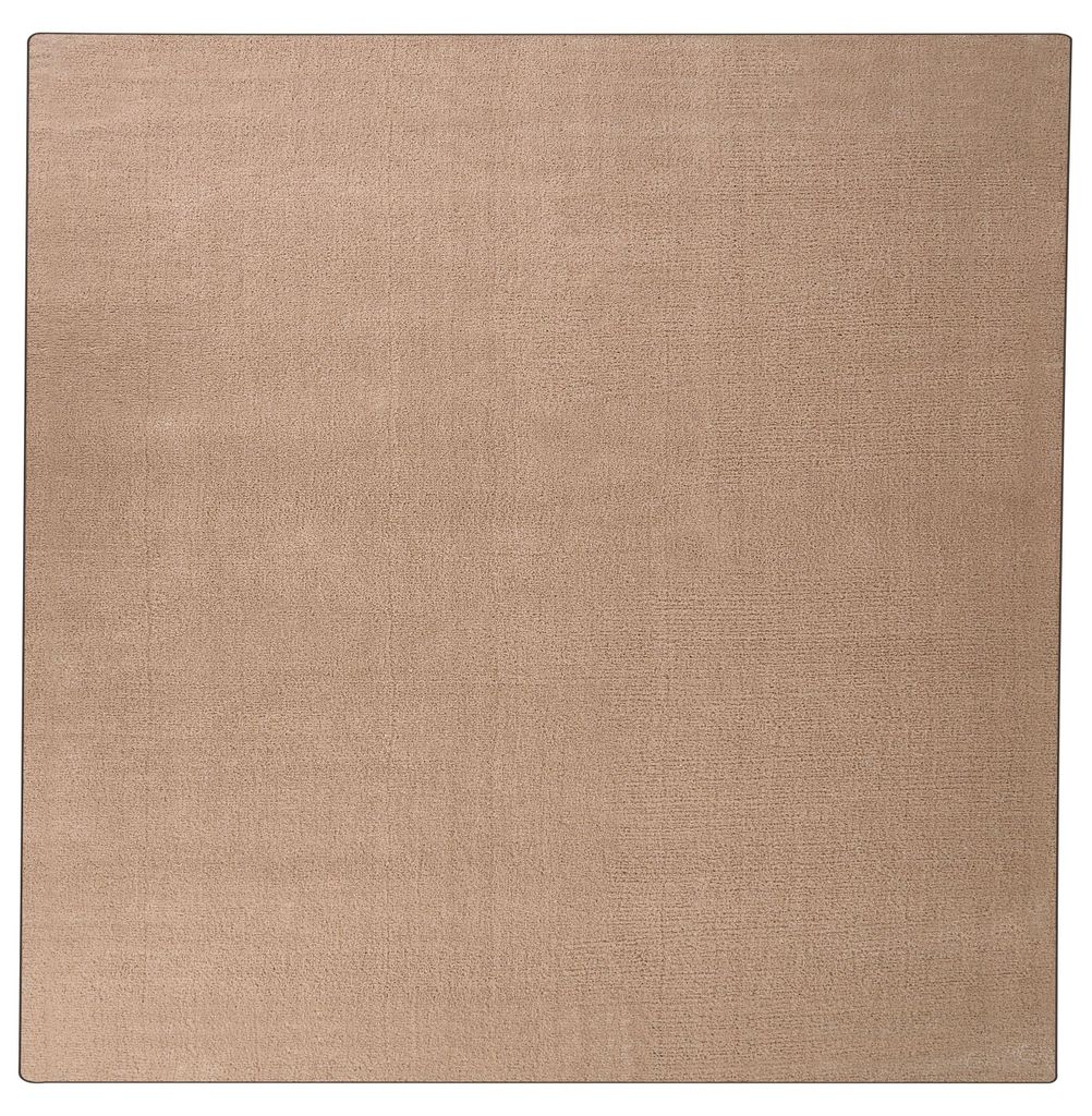 BELIANI Teppich Sandbeige Polyester 200 x 200 cm Quadratisch Hochflor Shaggy Modern Maschinengetuftet Fußbodenheizung Wohnzimmer Schlafzimmer Flur