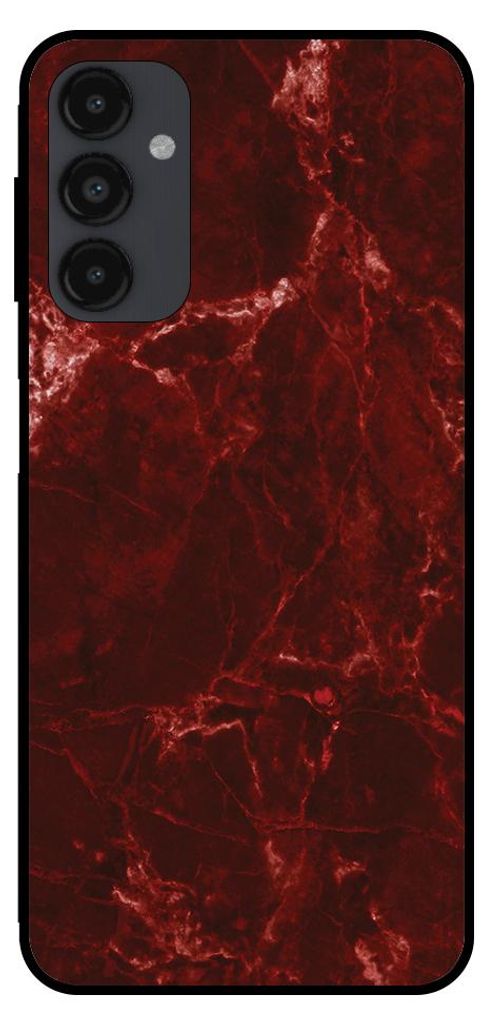 Smartphonica Handyhülle für Samsung Galaxy A34 5G mit Marmordruck - TPU-Hülle mit Marmor-Design - Rot