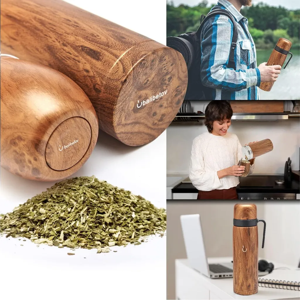 Set de maté isotherme pour le bureau ou le voyage avec thermos de précision