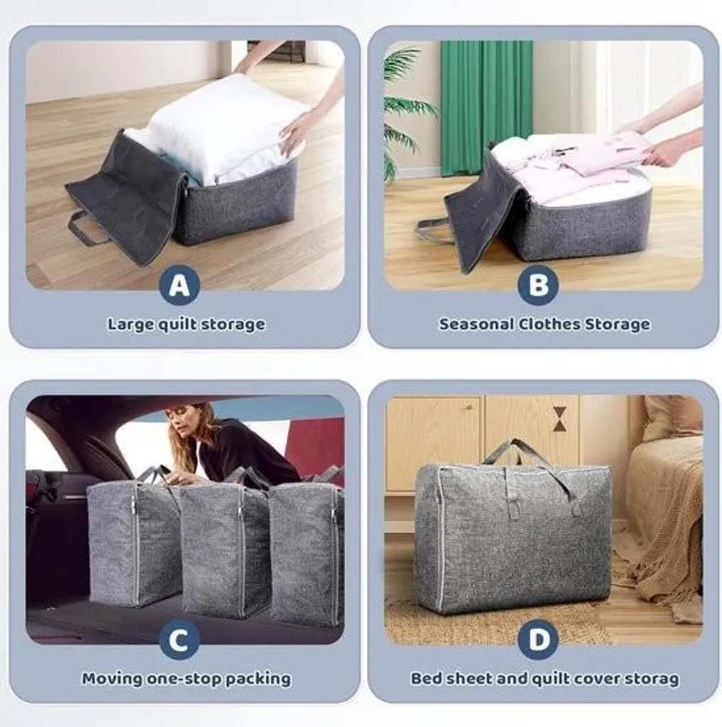 Sac de rangement pour couettes et couvertures lot de 3 grand format - 2