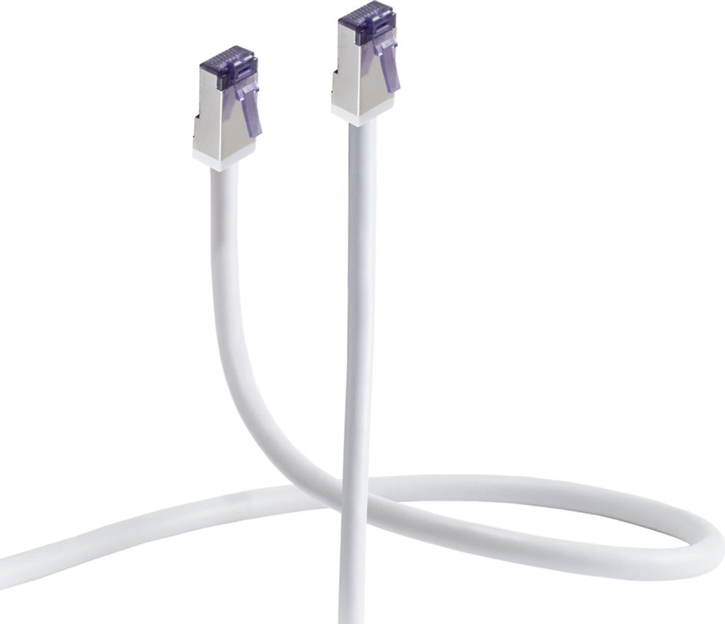 FLEXLINE Patchkabel Kat. 6A S/FTP hochflex. weiß 25,0 m