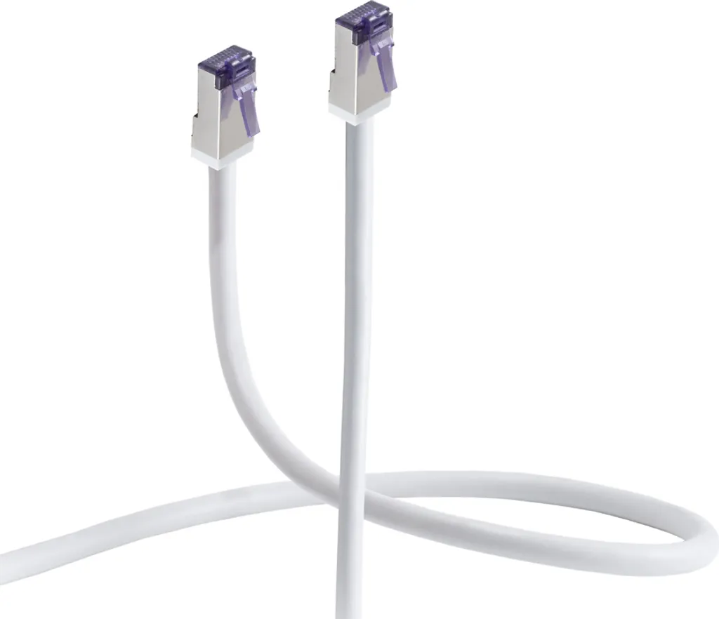 Câble Ethernet Cat.6A 15m Noir Flexible idéal Baie de Brassage RJ45