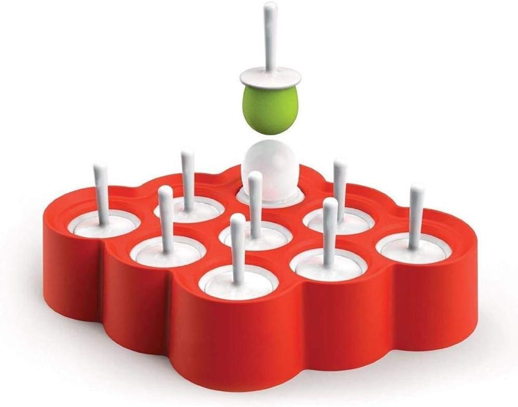 Wiederverwendbare Mini-Eisformen, 9 Miniatur-Eisformen mit Stielen und Tropfschutz, leicht zu lösendes und BPA-freies Silikon, DIY-Eismaschinen-Se...