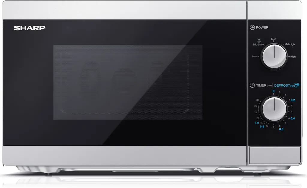 Micro-ondes Sharp 800W avec 5 Niveaux de Puissance et Plateau 25cm