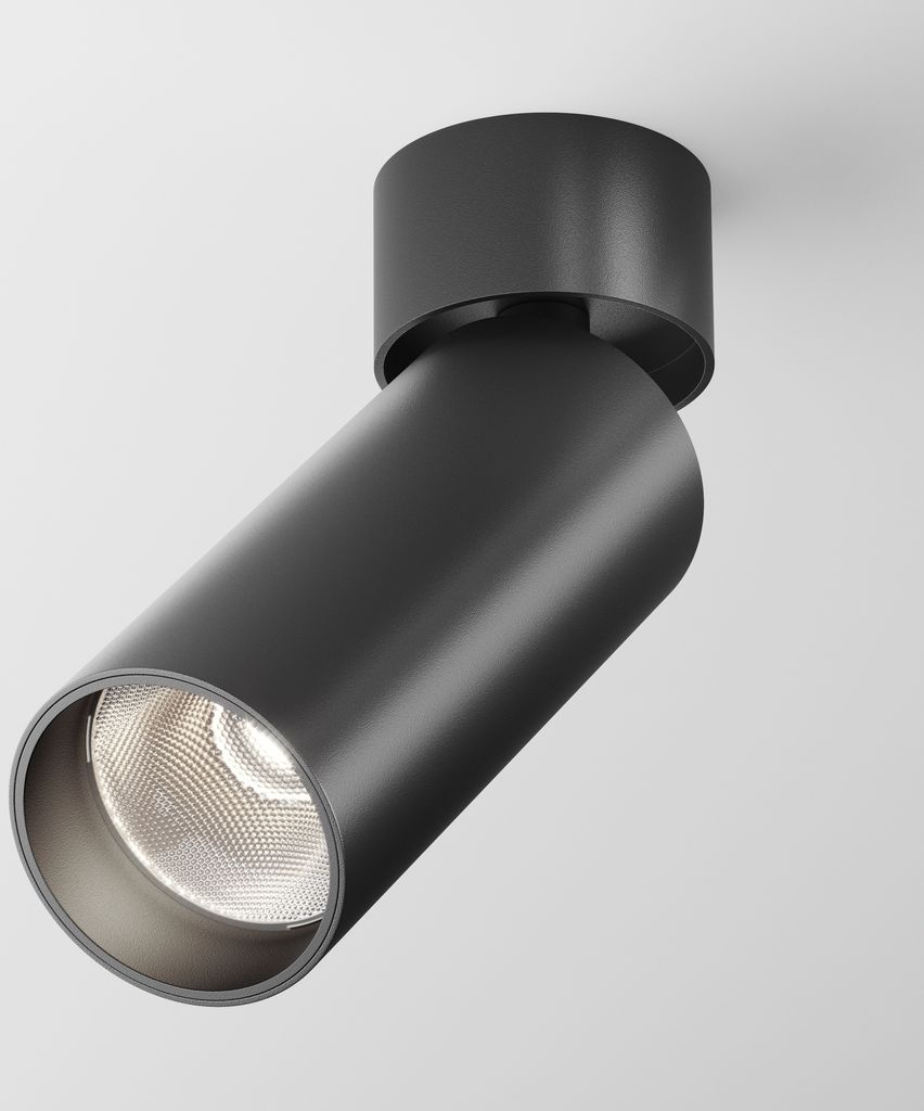 Moderne einbauleuchte FOCUS LED aus Aluminium Schwarz 12W für Küche, Schlafzimmer, Wohnzimmer, Esszimmer, Lobby