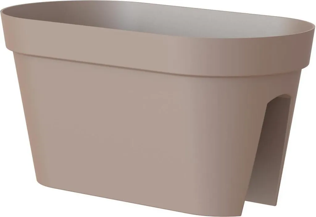 Jardinière de Garde-corps Stable 60 cm Taupe : Fini les Bacs qui Tombent