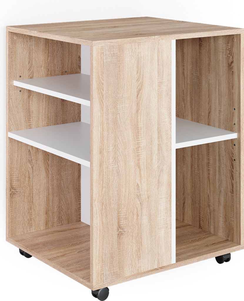Vicco Kontener na rolki , 59 x 53 cm, Sonoma/Biały Zdjęcie produktu 1
