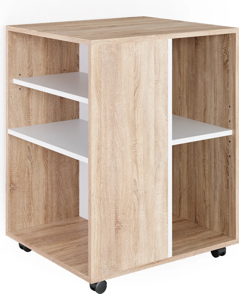 Caisson roulant compact Vicco Sonoma pour organiser son télétravail