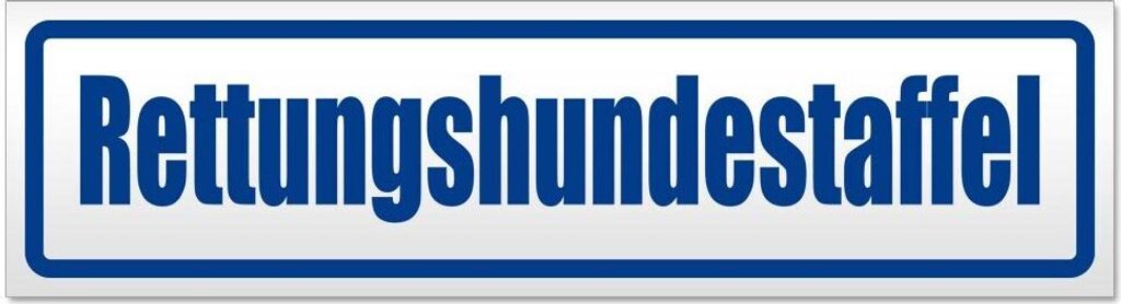 Kiwistar - Autoaufkleber - Verkehrsblau - 20 x 5,3 cm - Rettungshundestaffel - Hinweis Aufkleber Sticker für Auto, Kfz, Fahrrad, PKW, LKW