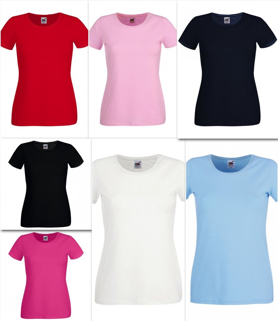 Fruit of the Loom Crew Neck T Lady-Fit Damen T-Shirt, Produktbild 