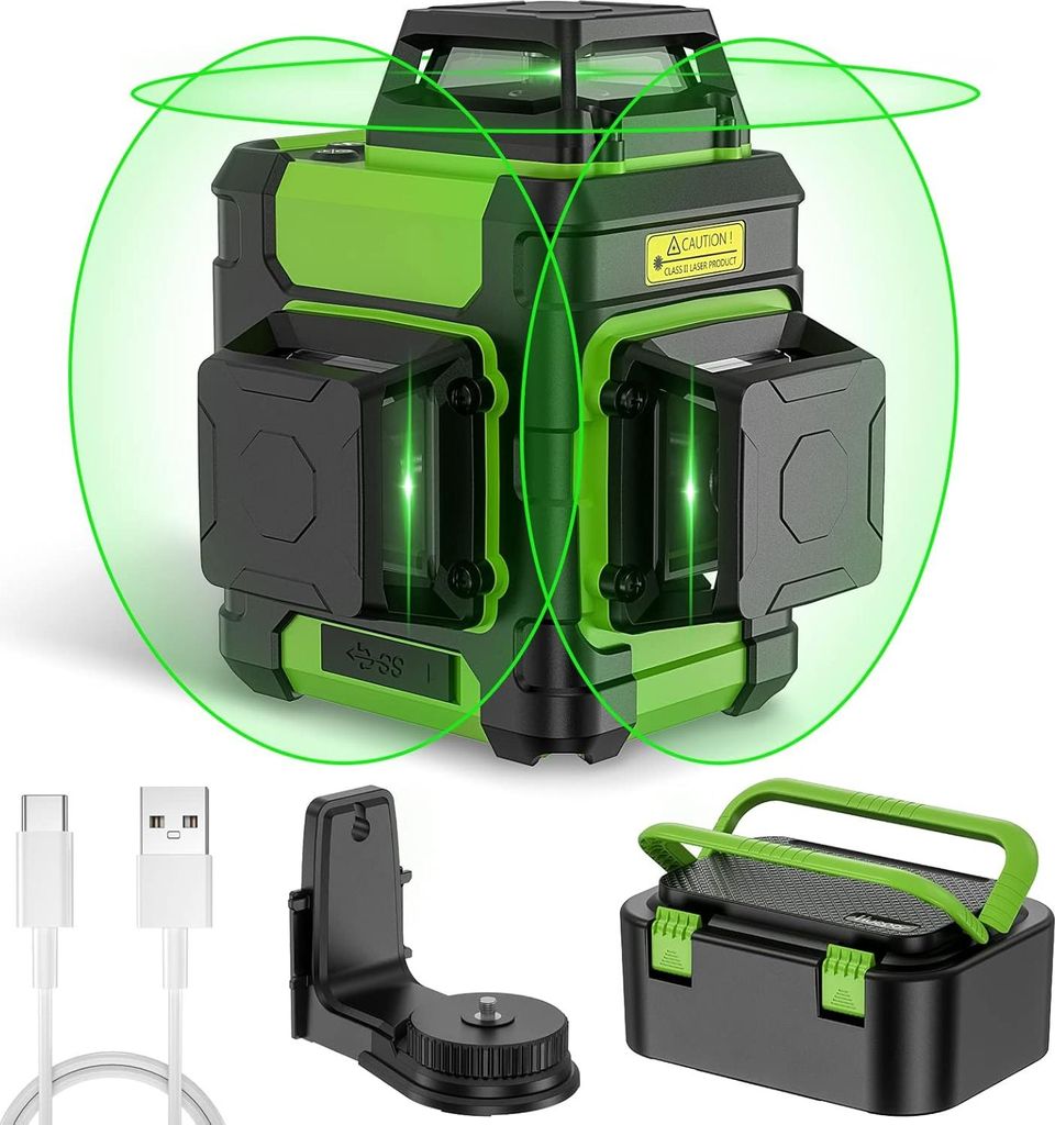 Huepar HM03CG Lasergerät 3x360° Selbstnivellierend Produktbild 