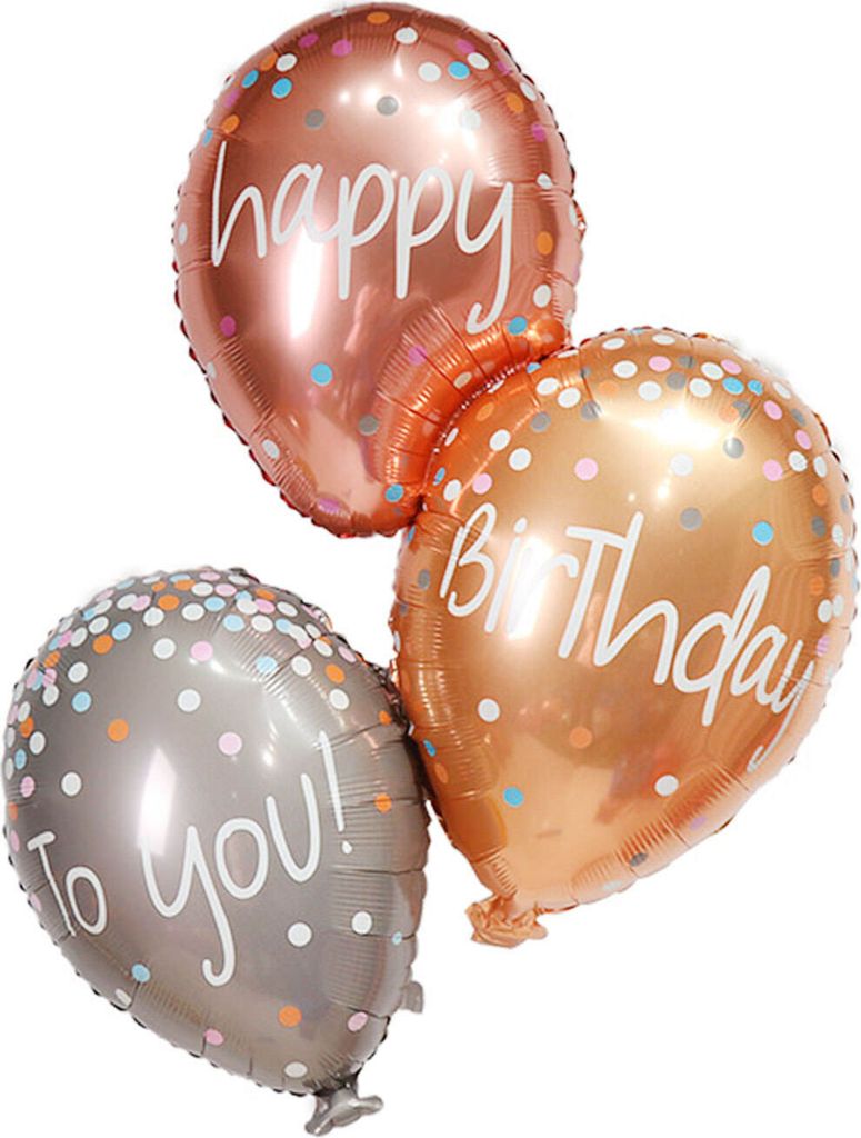 Oblique Unique Folien Luftballon Set Happy Birthday To You für Kinder Geburtstag Party Deko Ballons Geburtstagsdeko bunt