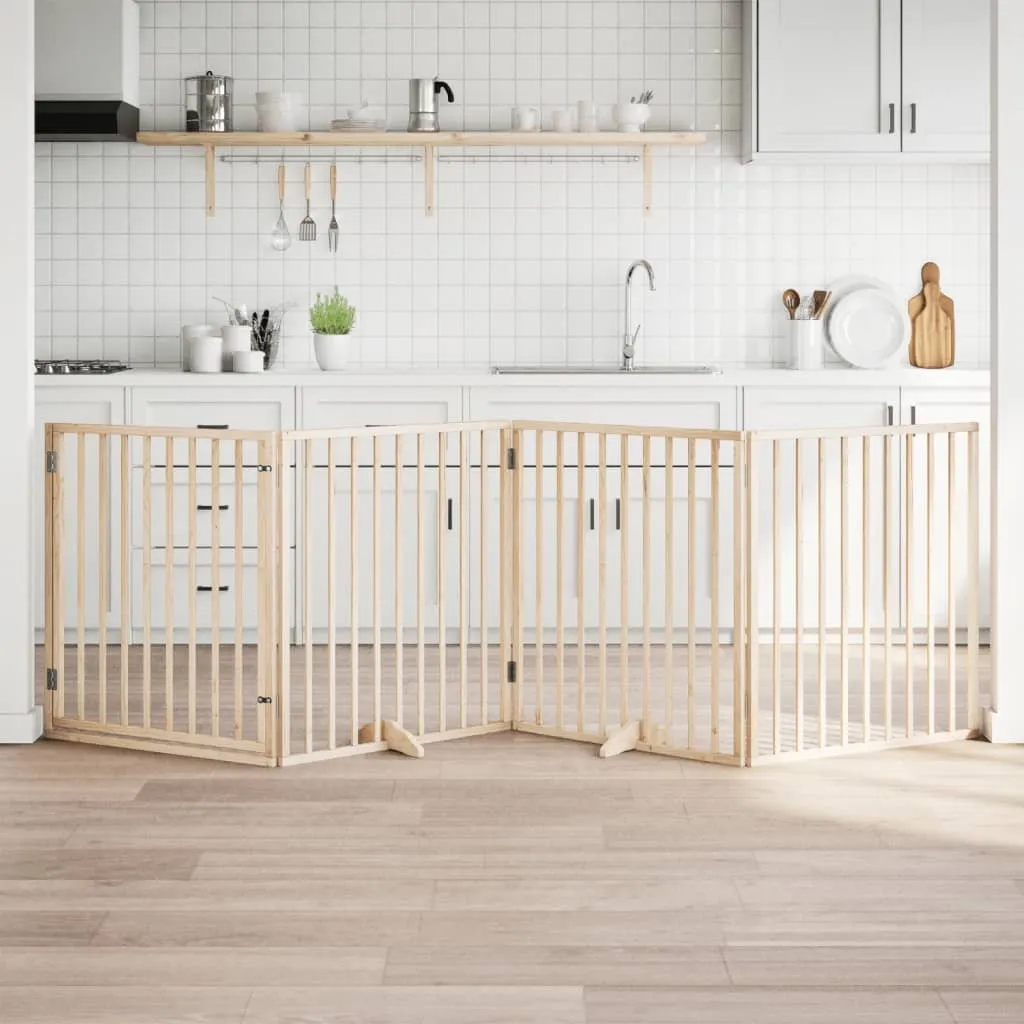 Cancelletto Cani Pieghevole 320cm BEI CLORIS Legno Naturale Pioppo