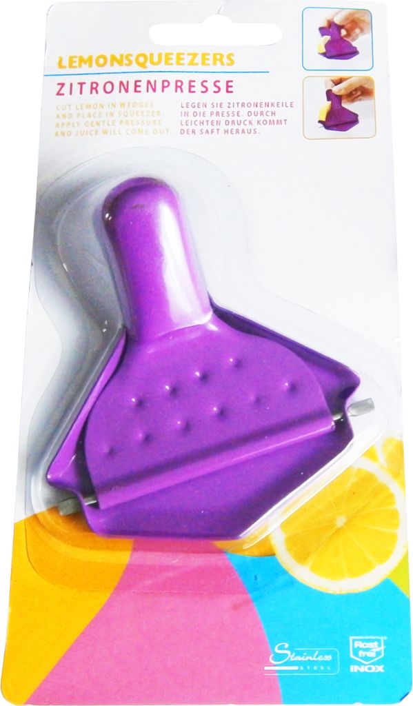 ZITRONENPRESSE Edelstahl Saftpresse Limonenpresse Limettenpresse Presse 21(Lila)